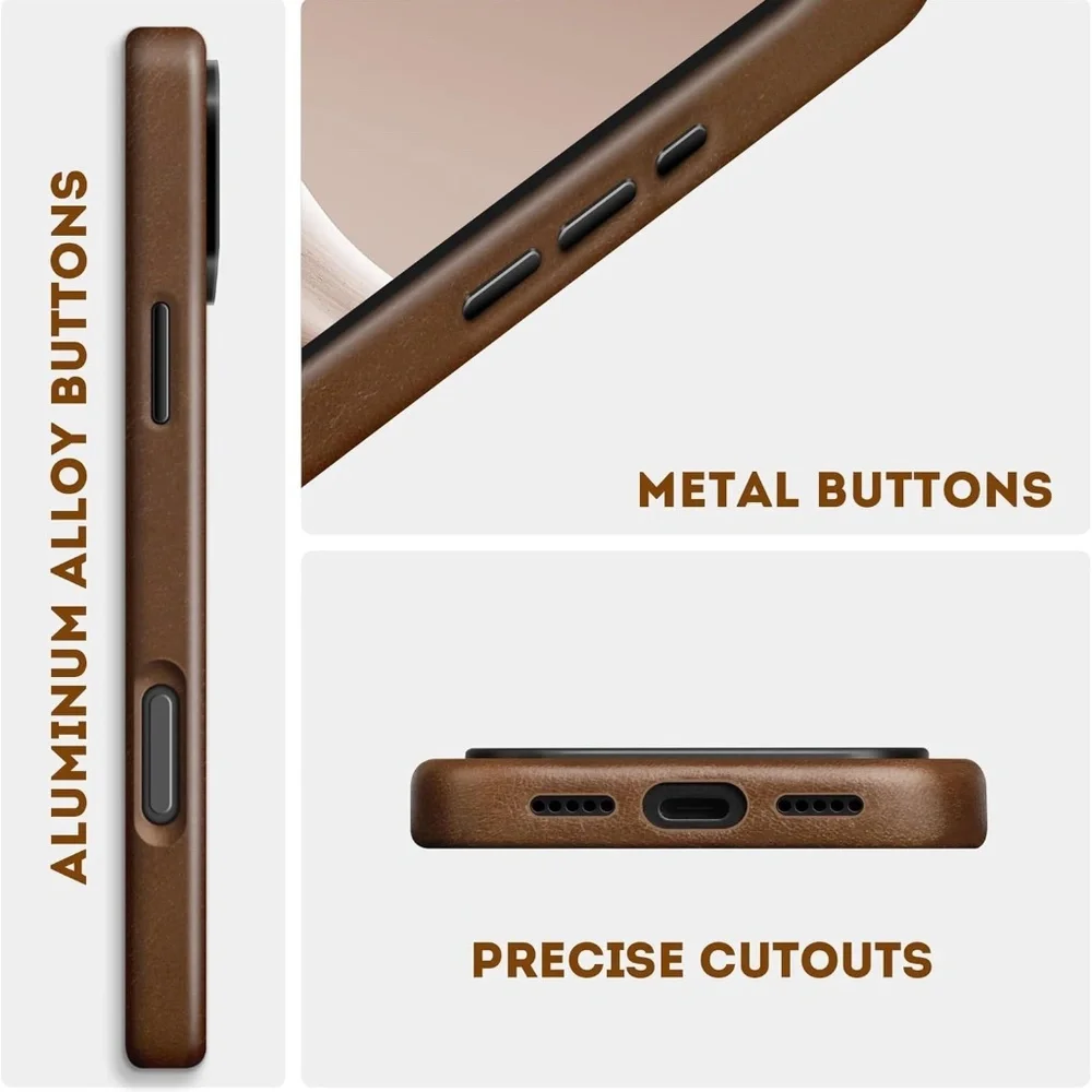 iPhone 17 Pro Max Real Leather Case